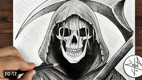Step -by-step Realistic Grim Reaper Drawing ✍️ tutorial || (Easy Halloween Art) l Anas Art Academy 
