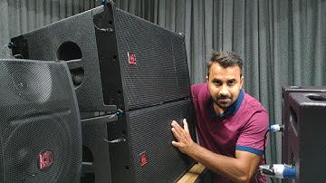 Aerons HDLA 8055 3 Way Line Array || यह 4 Line Array 12 Single Subwoofers को Cover कर सकती है