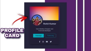 Amazing Profile Card Using HTML and CSS || HTML and CSS Projects ||