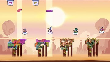 Tricky Towers 4 Player Gameplay Puzzle