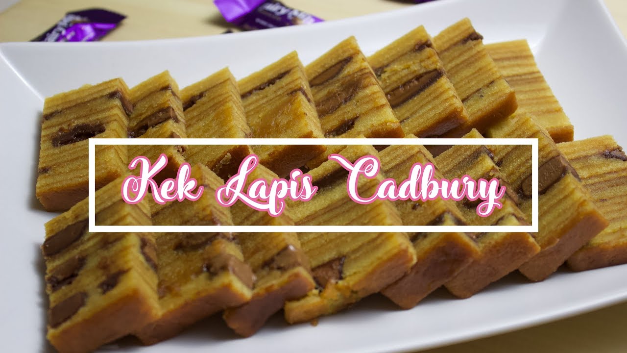 Cara Buat  Kek Lapis Cadbury (saiz 8x8x3 inch loyang)  How to Make