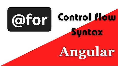 How to use @for in Angular 17 | ngFor vs @for | Control flow Syntax #angular #new #programming