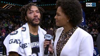 Derrick Rose EMOTIONAL Postgame Interview After Dropping 50 Pts vs Jazz | 2018-19 NBA Season