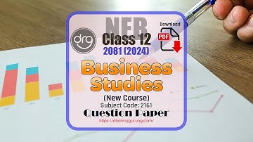 NEB Class 12 Business Studies Exam Paper 2081-2024 #businessstudies  #exampapers #questionpaper