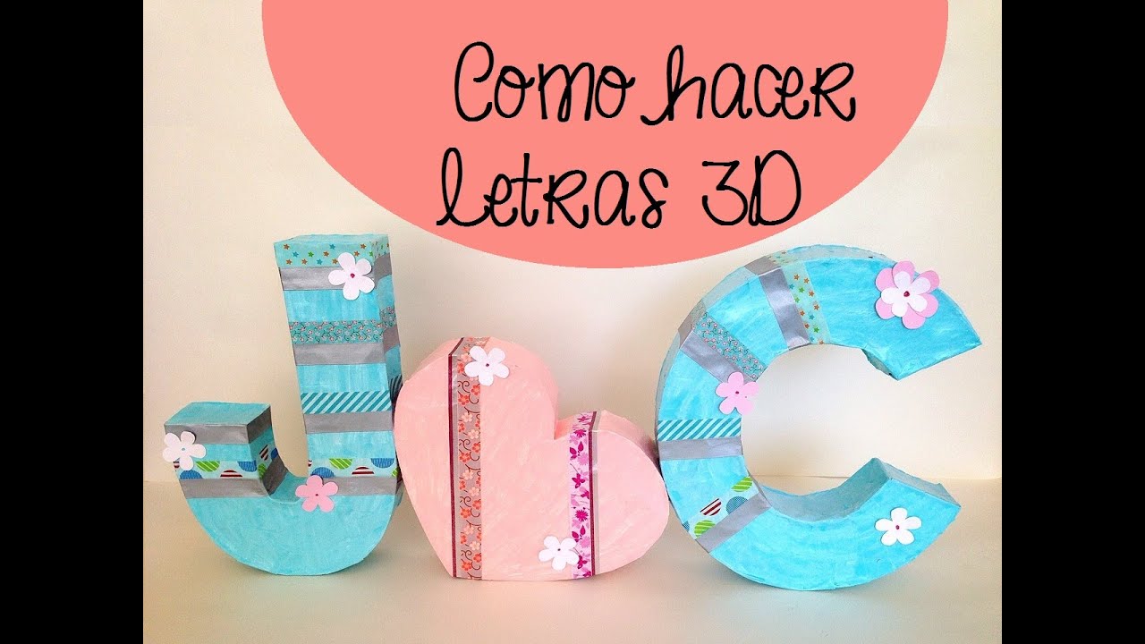 Hacer Letras En 3d Cómo hacer letras 3D - YouTube