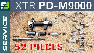 Shimano XTR PD-M9000 SPD Pedals In 52 Pieces. In-Depth Overhaul. Greasing, Assembly.