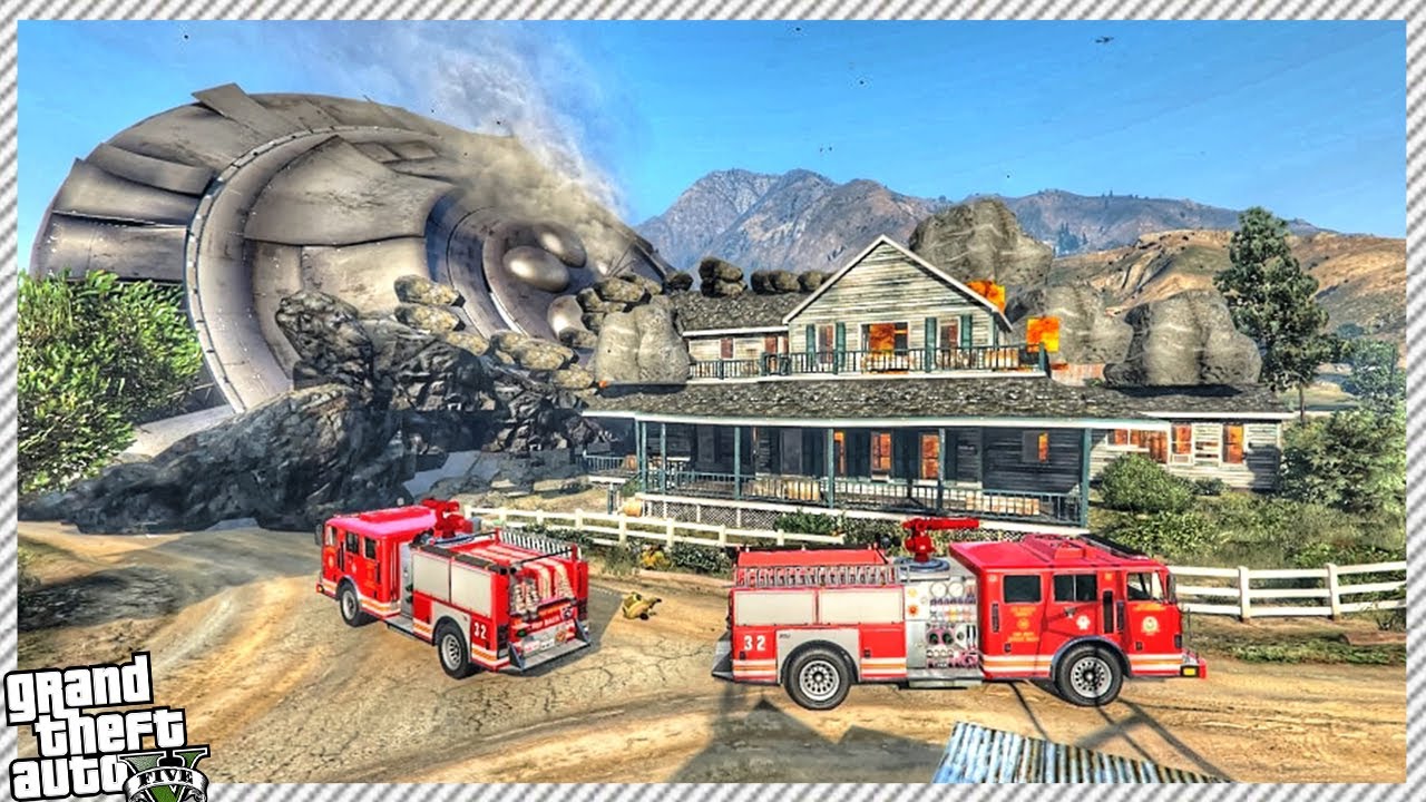 HUGE UFO CRASH IN GTA 5