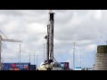 Timelapse: SpaceX Falcon 9 B1058.2 in Port Canaveral - Processing and Lift to Dock - July 24, 2020