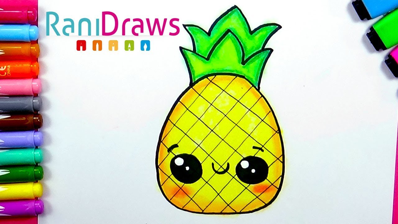 Cómo dibujar una PIÑA KAWAII - Dibujos kawaii fáciles - thptnganamst.edu.vn