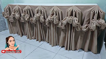 Accordion Pleats with Rose fold Design-2 Table Skirting Ideas for Any Occasion