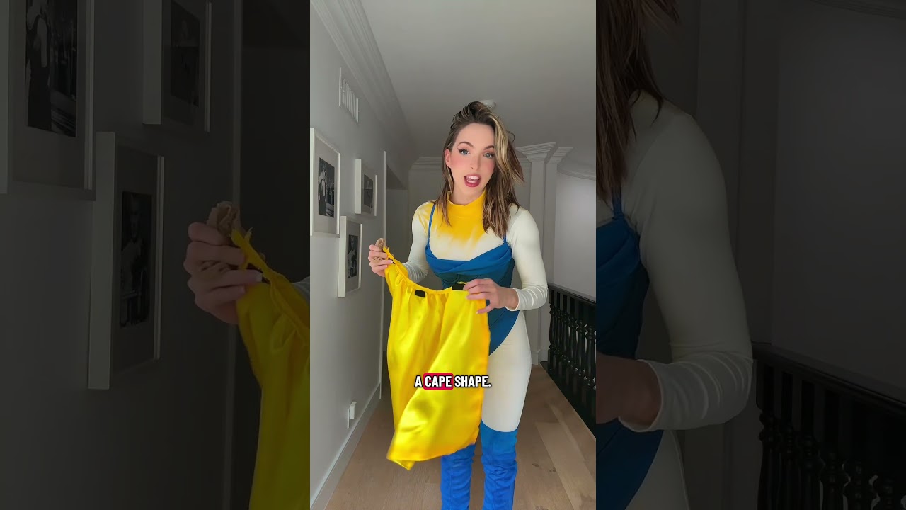 Making my Blonde Blazer cosplay! #dispatch #blondeblazer #cosplay #gymgirl #cosplayer #diy