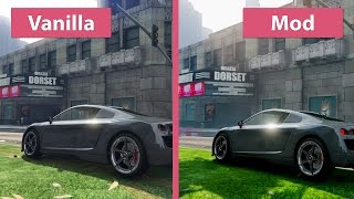 GTA 5 / Grand Theft Auto V – Maximum Graphics Pinnacle Mod vs. Vanilla Graphics Comparison