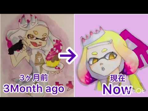 スプラトゥーンのヒメの髪の毛の描き方 How To Draw Pearl S Hair コピックイラストメイキングcopic Illustration Youtube