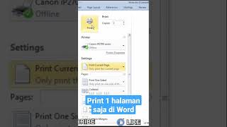 Cara print satu halaman saja di Word #simplenewsvideo #shorts #yearofyou screenshot 2