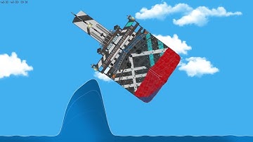 Different Ships vs Tsunami in Floating Sandbox (31-33)