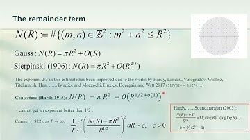 Zeev Rudnick: Prime lattice points in ovals (NTWS 006)