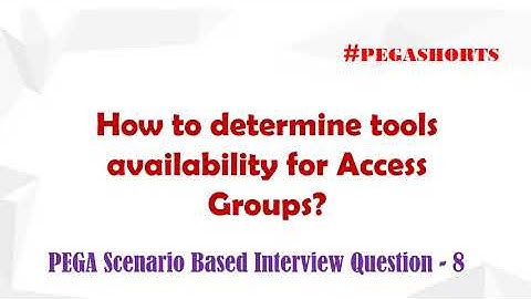 76. Access Manager Tools - PEGA Scenario Based Interview Question - 9