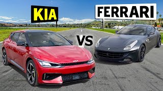 2024 Kia EV6 GT vs 700hp Ferrari FF \/\/ THIS vs THAT