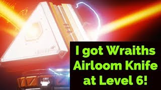 So I Got Wraiths Airloom Knife On Level 6 Apex Legends