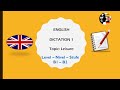 DICTATION 1. ENGLISH (B1-B2). LEISURE/FREE TIME