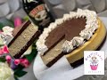 BAILEYS CHEESECAKE CON BASE DE BROWNIE Y COBERTURA DE GANACHE Y CREMA BATIDA / ANGELICAKES.DESSERTS