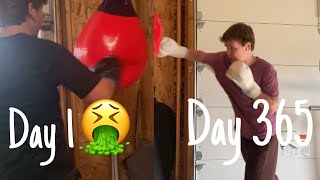 1 year of self taught boxing