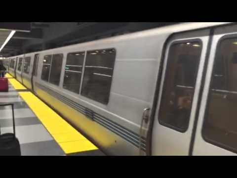 Last SFO Airport BART Train Arrives - Zennie62