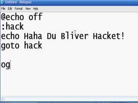 Hack med notepad