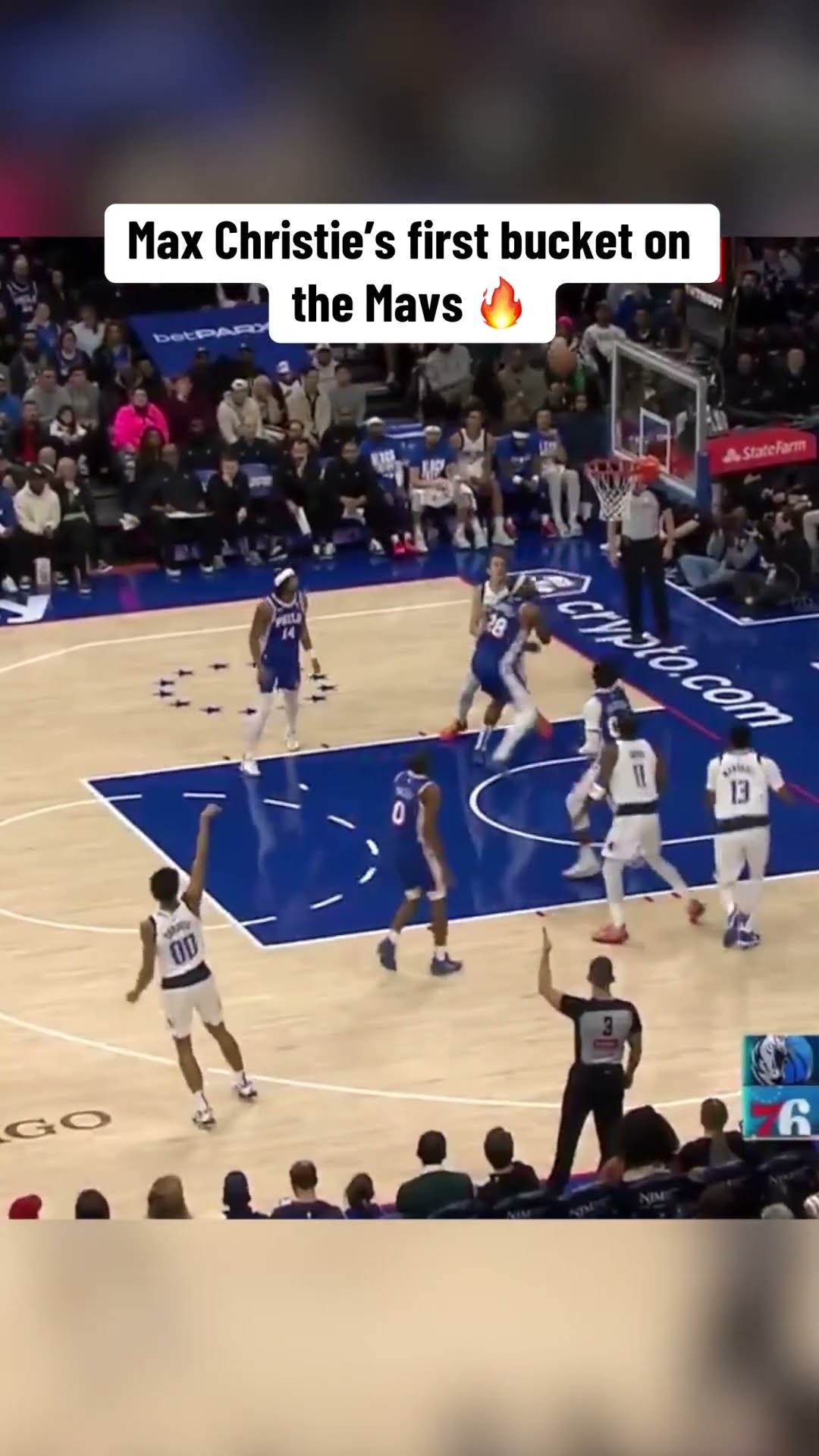 Max Christie's first bucket as a Maverick ?
