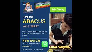 Learn Mental Maths online Abacus Brain Development Program for kids