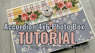 Accordion 4x6 Photo Box  TUTORIAL | Country Craft Creations | Photoplay Bunnies and Blooms
