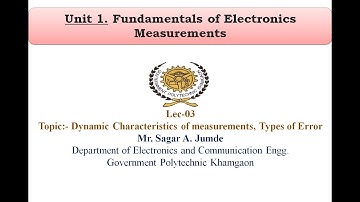 Lecture-03 Fundamentals of Electronics measurements