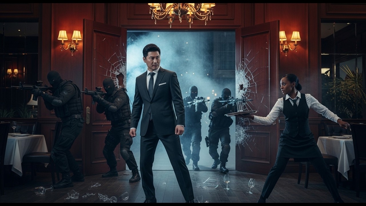 Five Gang Members Attacked Korean Mafia Boss in a Restaurant, Black Waitress Fought Back