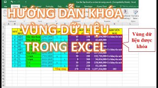 Hướng dẫn khóa vùng dữ liệu trong excel không cho chỉnh sửa dữ liệu