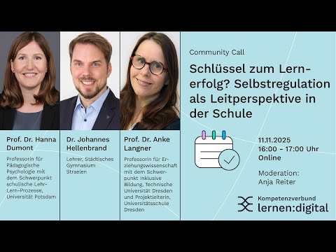 Community Call: Schlüssel zum Lernerfolg? Selbstregulation als Leitperspektive in der Schule
