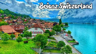 Brienz, สวิตเซอร์แลนด์, ทัวร์เดินในวันฝนตก 4K - หมู่บ้านสวิสที่สวยที่สุด