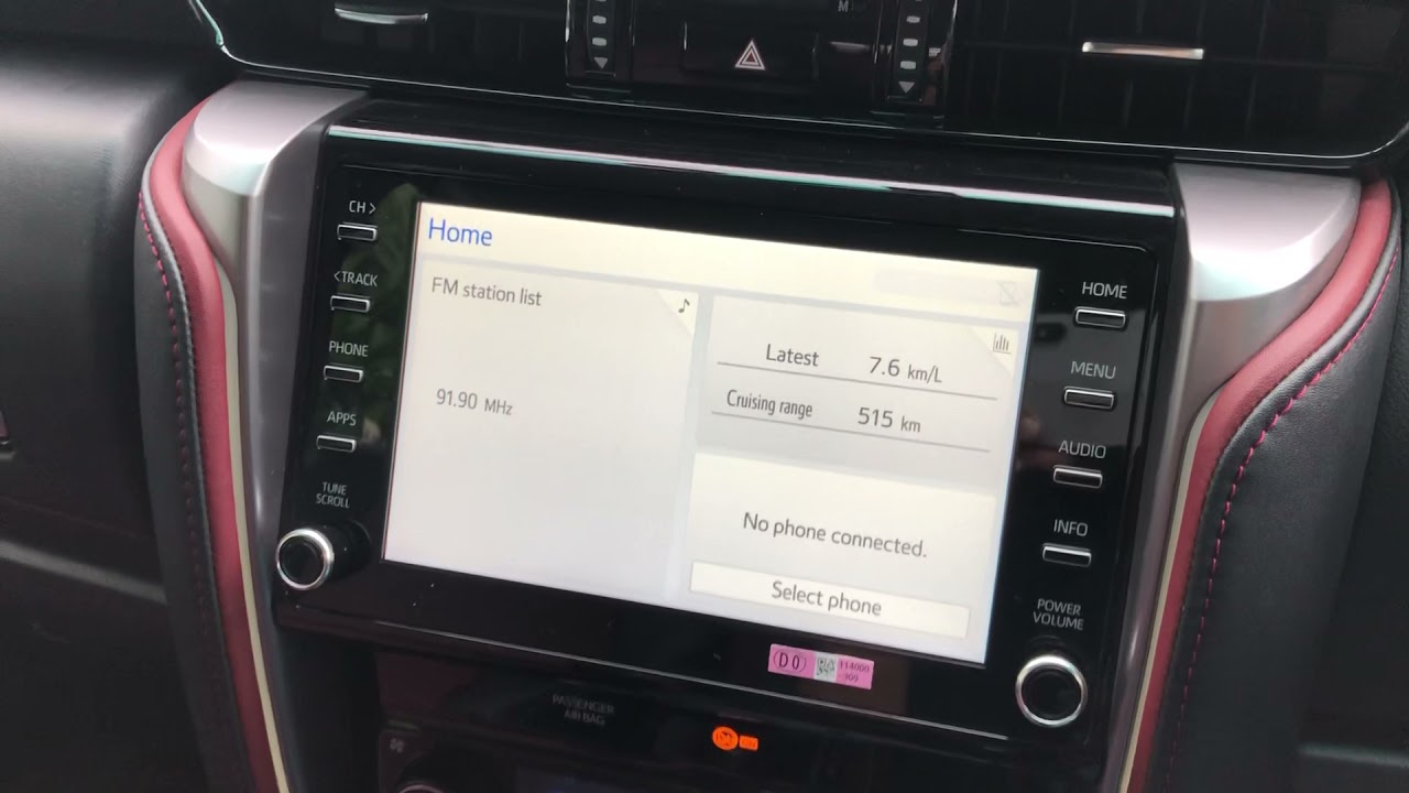How to turn on Apple car play and android auto in Toyota Innova Crysta
