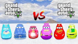 Disney Cars Vs Firs Ramp Challenge In GTA 5 Who Will Win The Challenge?