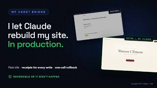 I Let Claude Rebuild My WordPress Site (On a Live Website)