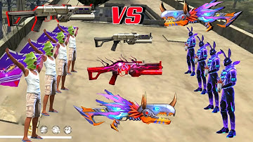 Bizon Gun Skin Fight Free Fire 🔥 Noob vs Bunny Bundle 😈 Gun Skin Fight ⚡ Garena Free Fire 🔥 Y GAMING