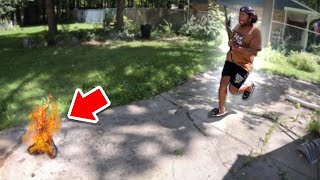 BURNING TERON COW BOW BOOTS REVENGE PRANK (HILARIOUS)