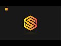 S letter logo design in polygon  adobe illustrator tutorials  graphic hunters