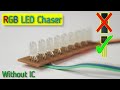 Transistor Based Running Colour Changing LED chaser _ RGB LED Chaser