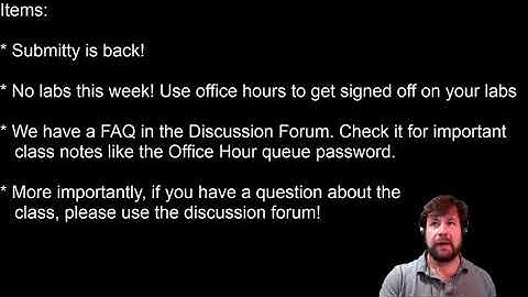 CSCI 110 Turner Lecture03 Part1 Housekeeping