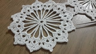 Tığ işi Örgü Motif Yapımı, Runner, Masa Örtüsü, Sehpa Örtüsü & Crochet