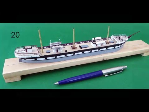 Building a miniature model sailing ship