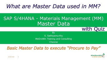 SAP MM Master Data Explained | Materials Management | Procure-to-Pay | 02-06