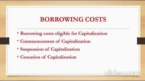 BORROWING COST B.COM 5TH SEMESTER IFRS