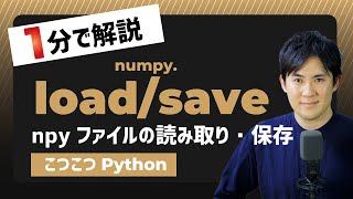 【毎日Python】Pythonでnpyファイルの読み取り、保存する方法｜numpy.load/save