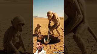 A Monkey and his baby built a fish house in the desert 😭 #ai #monkey #mrmonkeyboy